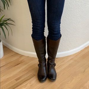 Vince Camuto brown leather riding boot
